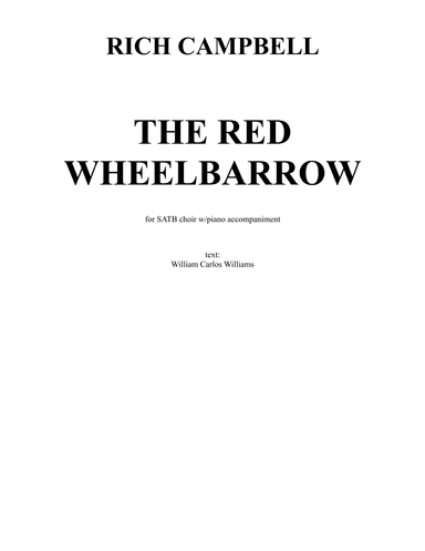 The Red Wheelbarrow