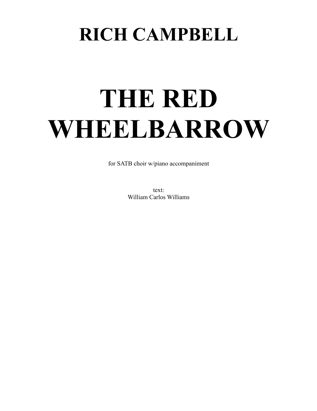 The Red Wheelbarrow