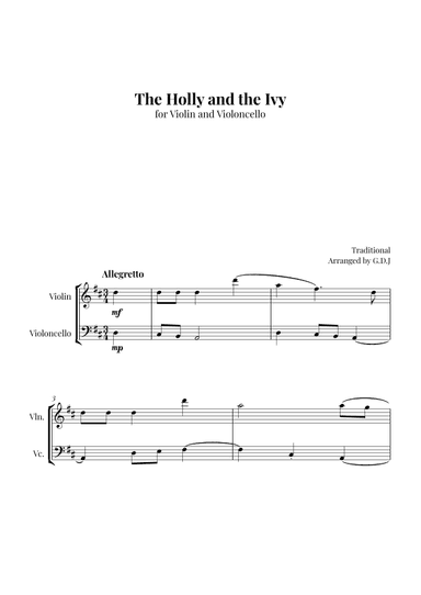 The Holly and the Ivy (arr. GDJ)