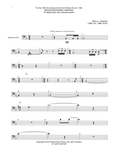 Sesquicentennial euphonium