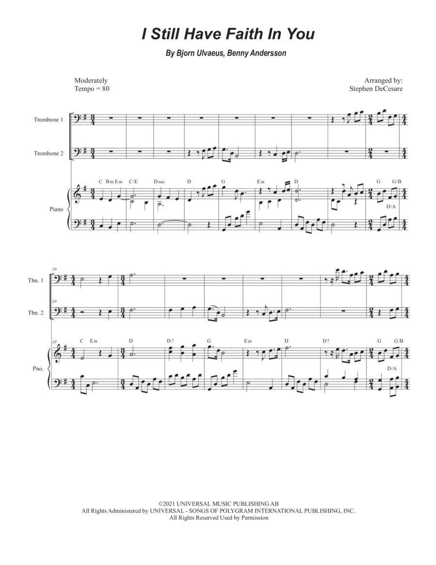 I Still Have Faith In You (arr. Stephen DeCesare)