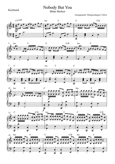 Nobody But Me (arr. Melquisedeque C.Silva)