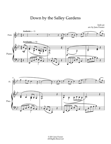 Down by the Salley Gardens (arr. Jane Frasier)