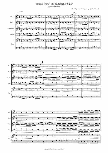 Miniature Overture (Fantasia from Nutcracker) for Double Reed Quartet (arr. David Burndrett)