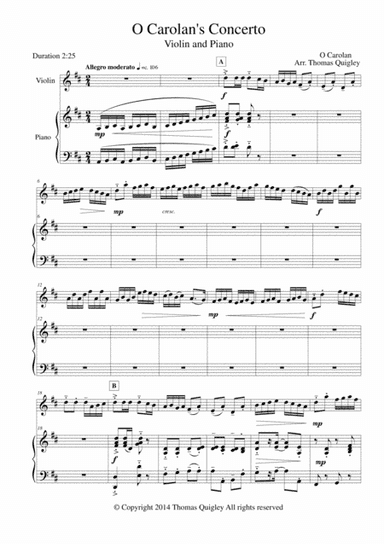 O Carolan's Concerto (arr. Thomas Quigley)