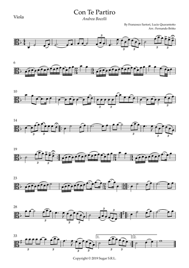 Con Te Partiro (time To Say Goodbye) (arr. Fernando Britto)