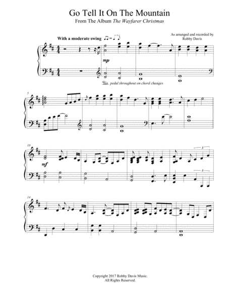 Go Tell It On The Mountain (arr. Robby Davis Music)