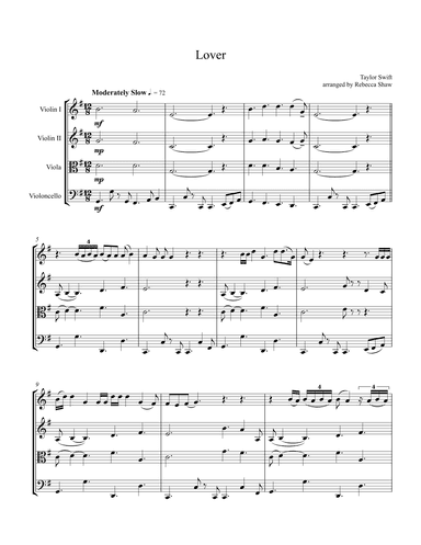 Lover (arr. Rebecca Shaw)