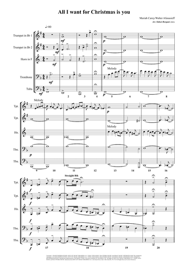 All I Want For Christmas Is You (arr. Sidnei Borgani)