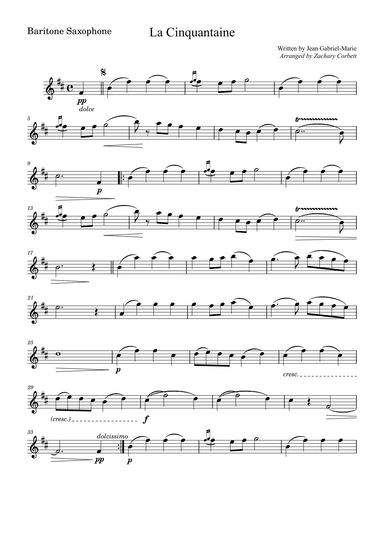 La Cinquantaine (arr. Zachary Corbett)
