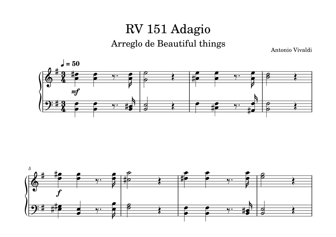 Rv 151 Adagio-Antonio Vivaldi (arr. Beautiful things)