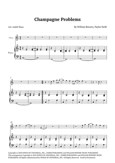 Champagne Problems (arr. André Nusa)