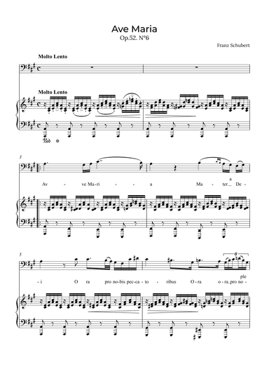 Ave Maria Schubert - Baritone in A (arr. Alex Nunes Rodrigues)