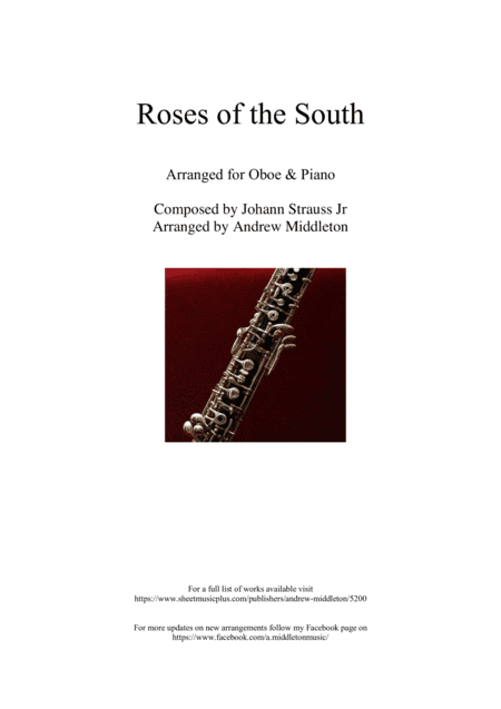 Roses of the South arranged for Oboe & Piano (arr. Andrew Middleton)