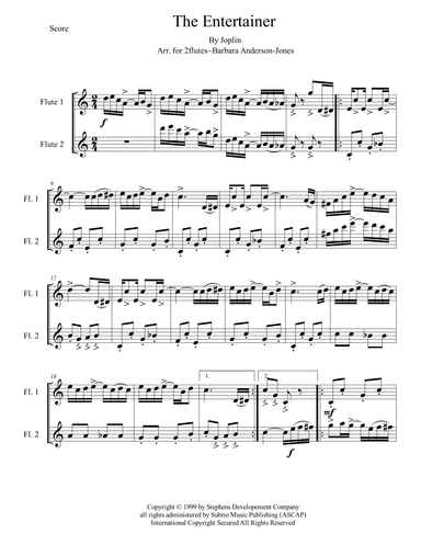 The Entertainer (arr. Barbara Anderson-Jones)