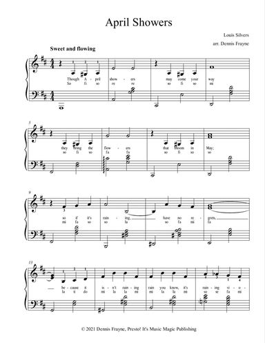 April Showers (arr. Dennis Frayne)