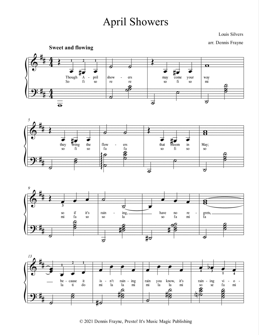 April Showers (arr. Dennis Frayne)