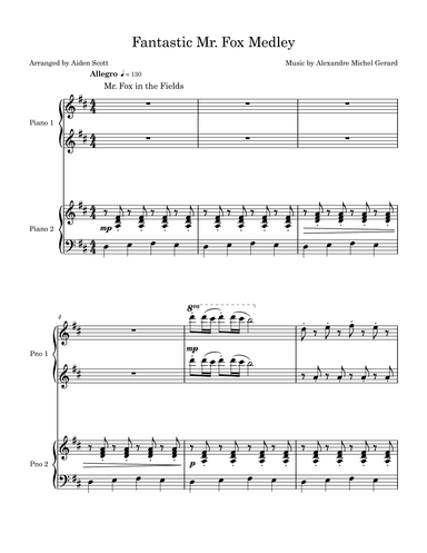 Fantastic Mr. Fox - Opening Title (arr. Aiden Scott)