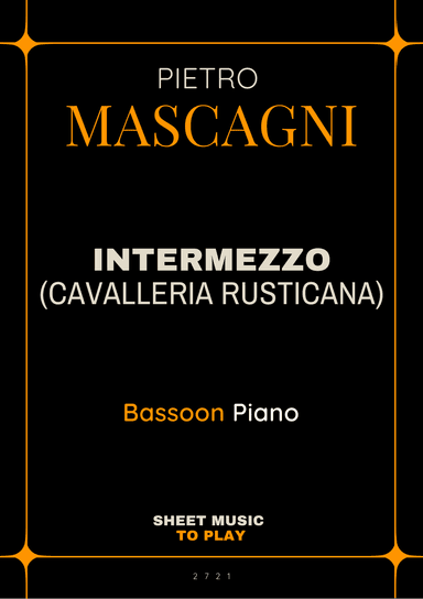 Intermezzo from Cavalleria Rusticana - Bassoon and Piano (Full Score and Parts) (arr. César Madeira)
