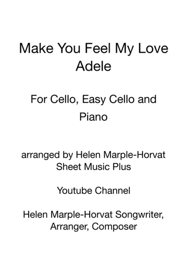 Make You Feel My Love (arr. HELEN MARPLE-HORVAT)