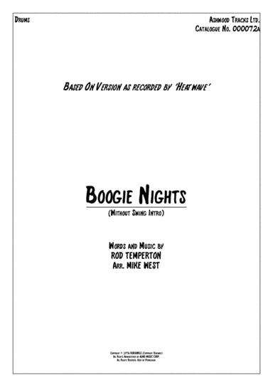 Boogie Nights (arr. Mike West)