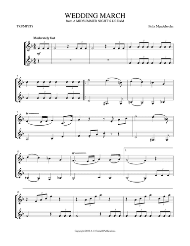 Wedding March (from A Midsummer Night's Dream) (arr. Mark Phillips)