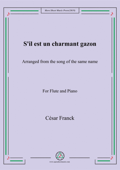 Franck-S'il est un charmant gazon,for Flute and Piano (arr. MSM)