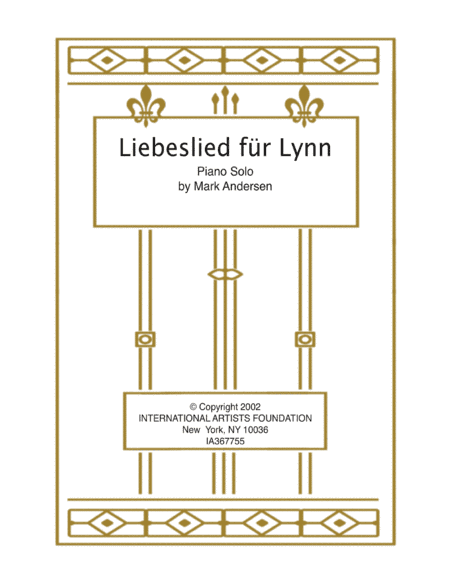 Liebeslied für Lynn  piano solo