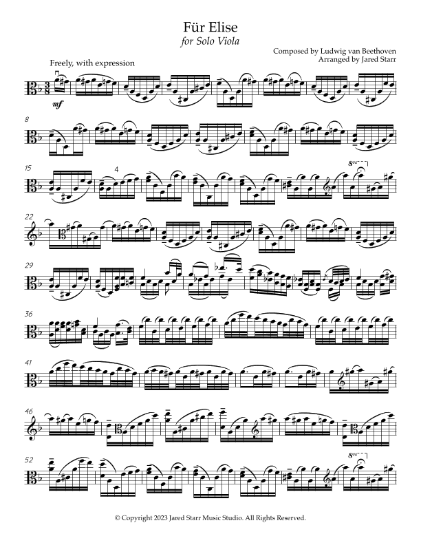 Für Elise (arr. Jared Starr)