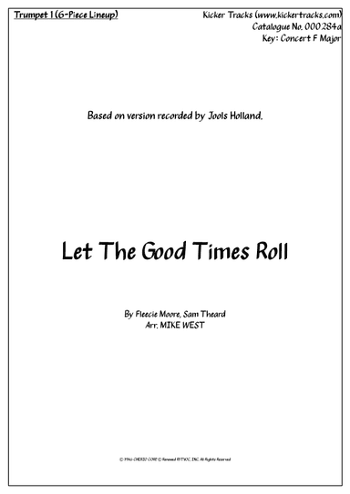 Let The Good Times Roll (arr. Michael Storeton-West)