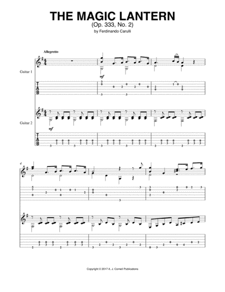 The Magic Lantern (arr. Ferdinando Carulli)