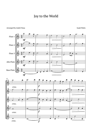 Joy to the World (arr. André Nusa)