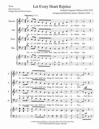 Let Every Heart Rejoice (arr. James F. Rickley)