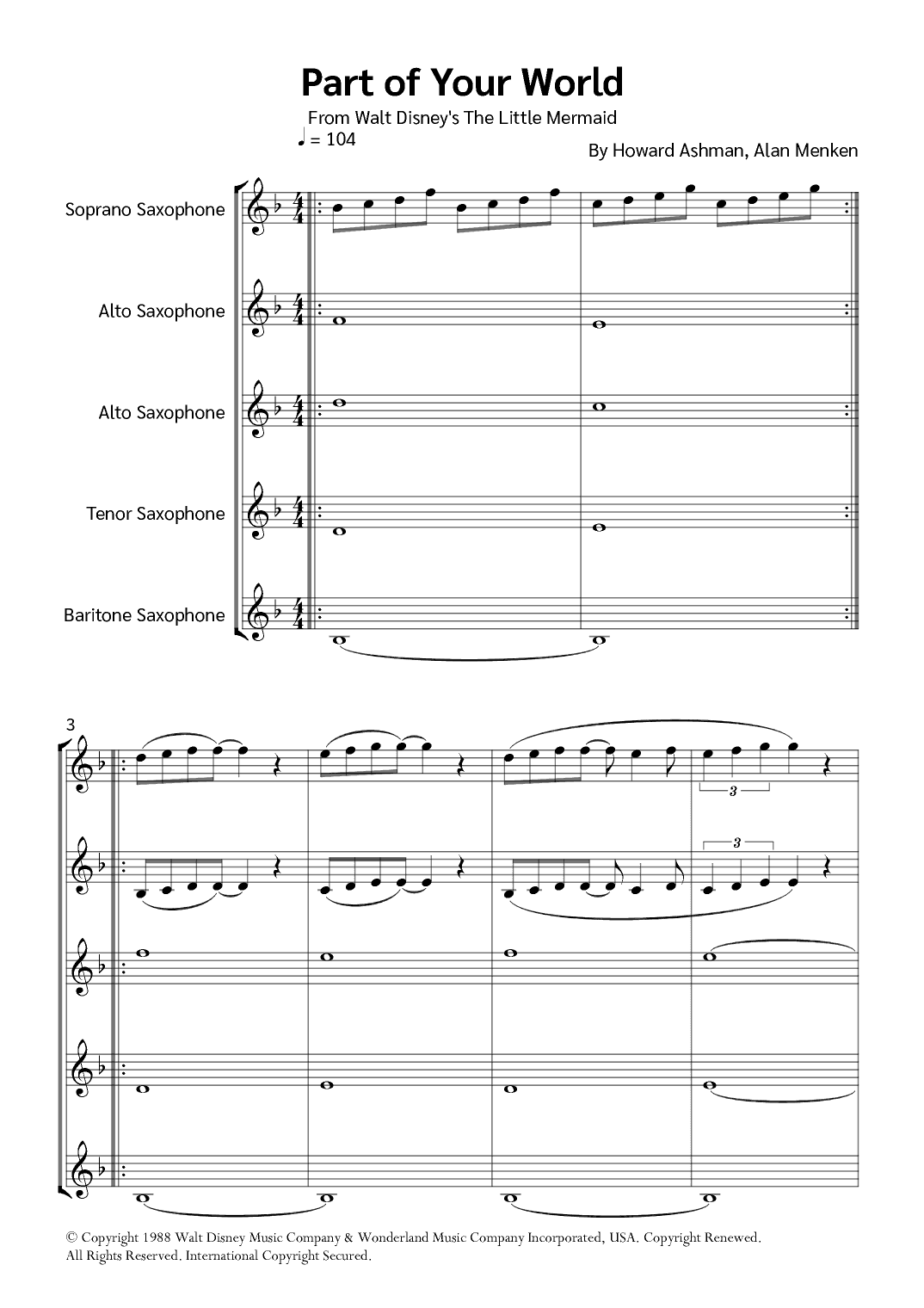 Part Of Your World (reprise) (arr. Jackson Spindler)