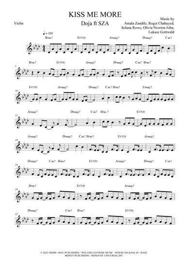 Kiss Me More (arr. The Sheet Music Library)