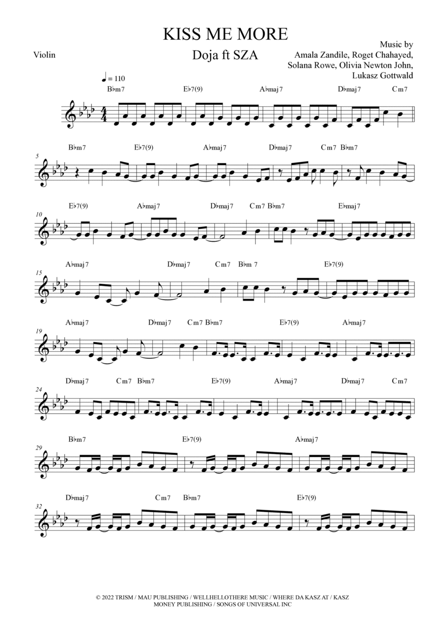 Kiss Me More (arr. The Sheet Music Library)