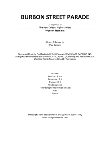 Bourbon Street Parade (arr. Jim Farley www.arrangementsone.com)