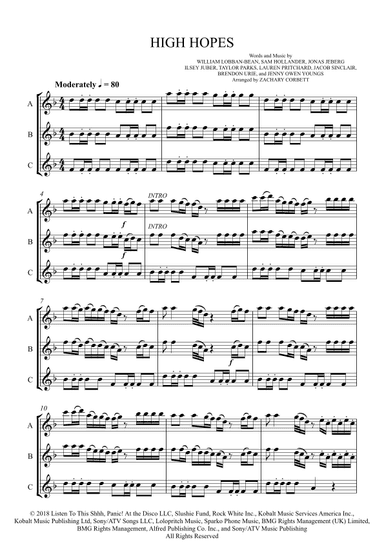 High Hopes (arr. Zachary Corbett)