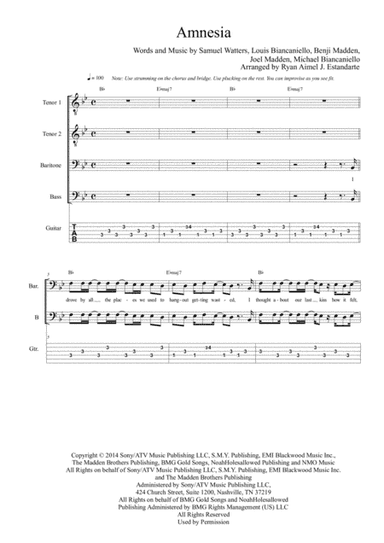 Amnesia (arr. Ryan Aimel J. Estandarte)