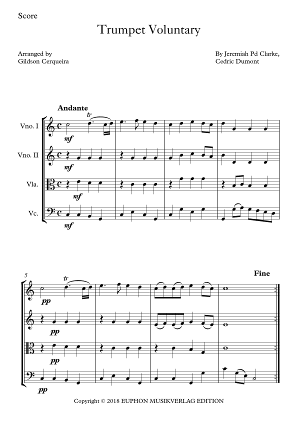 Trumpet Voluntary (arr. Gildson Cerqueira)