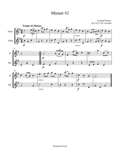 Minuet #2 (arr. Nick Lacanski)