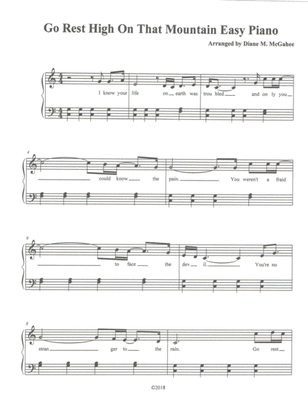 Go Rest High On That Mountain (arr. Diane M. McGahee)