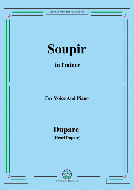 Duparc-Soupir in f minor (arr. MSM)