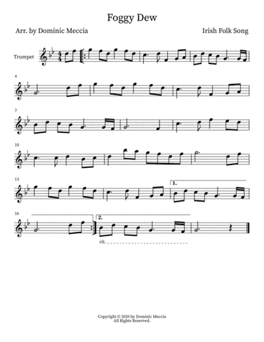 Foggy Dew (arr. Dominic Meccia)