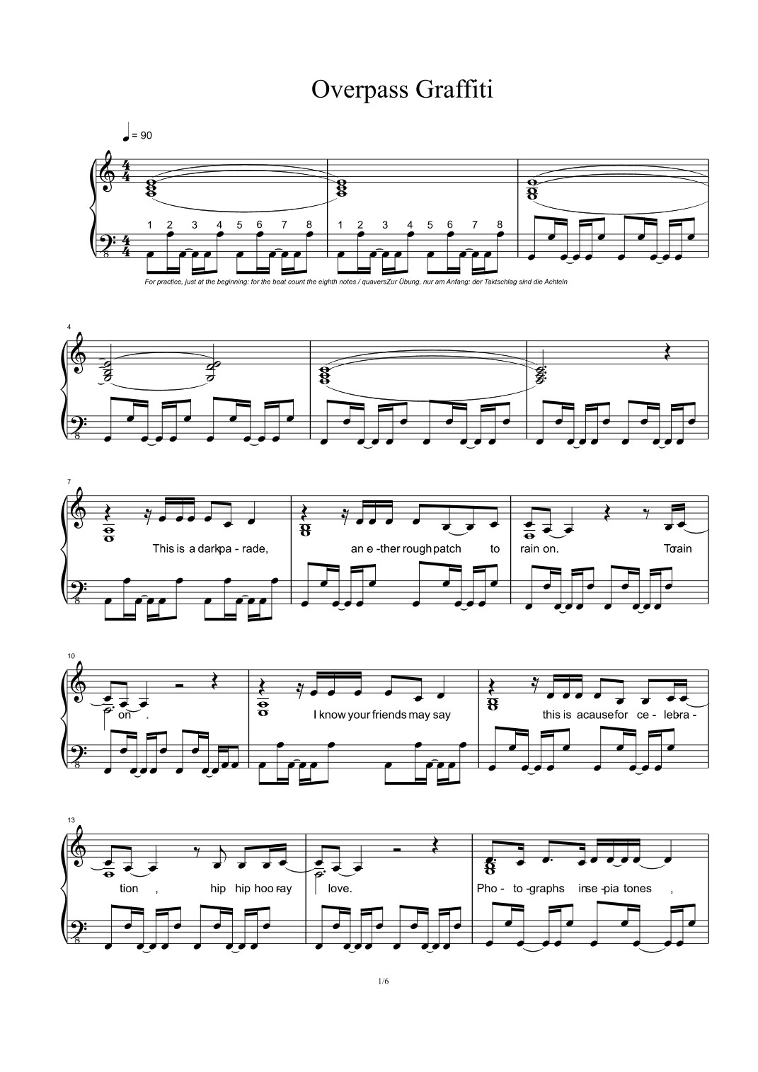 Overpass Graffiti (arr. Ed Sheeran)
