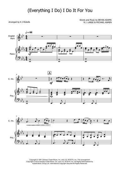 (everything I Do) I Do It For You (arr. K J Rickells)