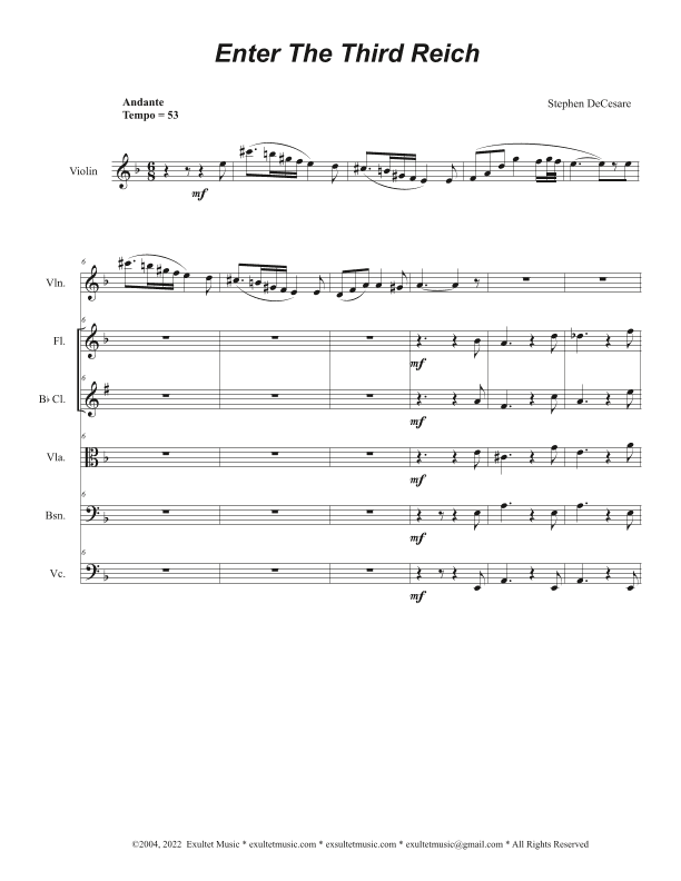Enter The Third Reich (Chamber Orchestra Version)