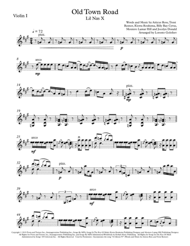 Old Town Road (remix) (arr. Lorento Golofeev)