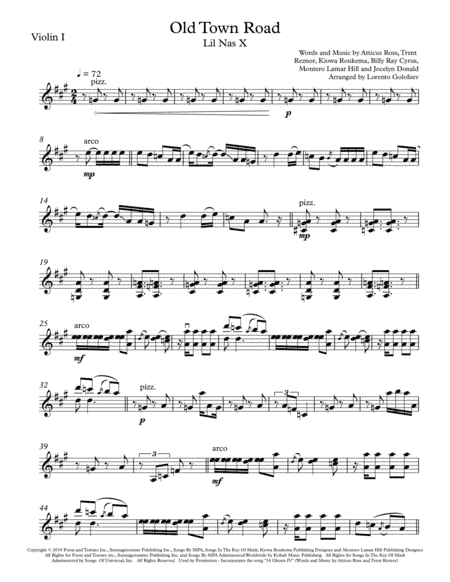 Old Town Road (remix) (arr. Lorento Golofeev)