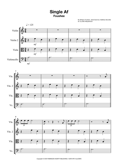 Single Af (arr. Ellen Macpherson)